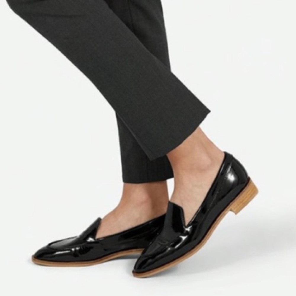 Everlane the modern patent black loafers